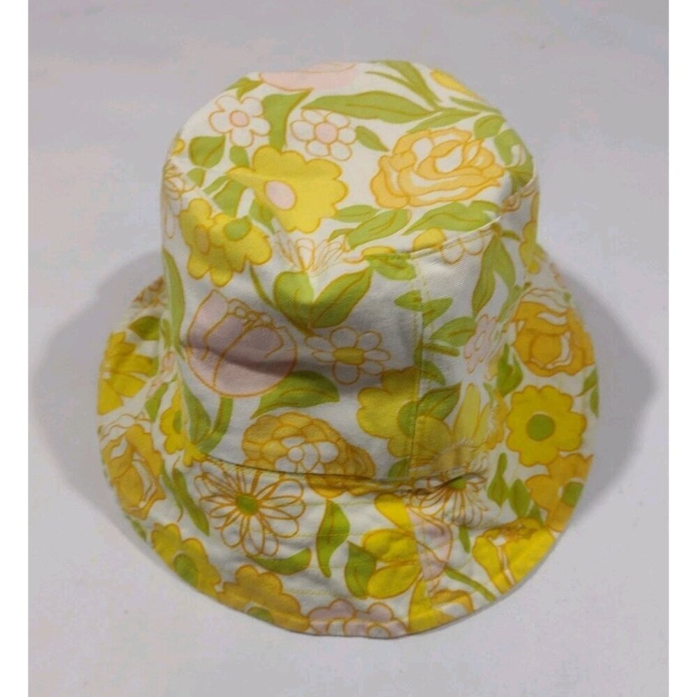 Faithfull the Brand Yellow Floral Cotton Bucket Hat